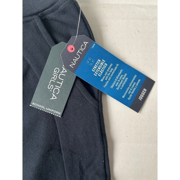 NAUTICA Girl Jogger Pants Size 8 Performance Stretch Navy Blue School Uniform - Picture 5 of 5